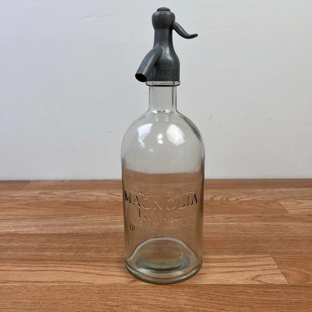Magnolia Home Joanna Gaines Decorative Seltzer Bottle Clear 12.5